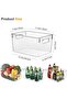 Set Of 3 Stackable Transparent Storage Boxes with Handles, Pantry Organizer Containers, 11.4 x 7.5 x - 4