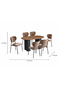 Wooden Dining Table Set 6 Chairs - 3