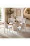 Round Marble Alternative Dining Table Set 4 Chairs - 2