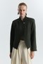 High Collar Single Button Blazer Jacket