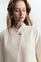 High Collar Single Button Blazer Jacket - 3