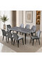 Marble dining table with 10 chairs - 3