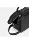 Men's Black Double Zipper Leather Handbag - 6