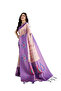 Designer Banarasi Silk Saree with Modern Abstract Print & Woven Mandala Pallu | Pre-Stitched Fall & Pico Included | - 2