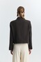 High Collar Single Button Blazer Jacket - 5