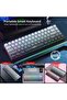 Tri-Mode Wireless Gaming Keyboard and Mouse Combo - 2.4G/BT/Wired 68 Keys Gray Gradient Membrane Keyboard & M235 Pro 1000Hz Lightweight Hollow RGB Mouse Set for PC, Mac, Laptop - 2