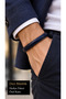 Vercario Navy Blue Python Snake Skin Men's Bracelet - with Gold Color Clasp