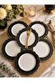 Gold Gilded Cake Plate for 6 People 19cm - 3