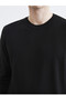 Southblue Black Crew Neck Wool Blend Men's Knitwear Sweater - 3