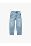Balon Form Denim Trousers with Pockets Cotton - 5