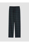 Green Regular Fit Plaid Men's Pajama Set - 5