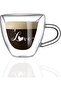 Heart Shaped Double Wall "Love" Printed Glass Mug with Handle for Juice Wine Tea Coffee, Breakfast Cup Cocktail Mug for everyday use, 180 ML,2Pcs Set. - 6