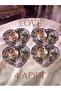 Love Heart Mirror Tray 24X23 cm Chrome Plated Luxury Turkish Coffee and Promise Engagement Presentation Tray