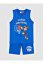 Lcw Kids Blue Printed Boys' Shorts Pajama Set - 2