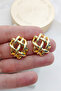 Curved Spiral Gold Women's Earrings