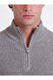 Lcw Vision Gray Mock Neck Men's Knitwear Sweater - 3