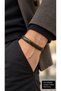 Embrano Mink Gray Python Snake Skin Men's Bracelet - with Gold Color Clasp