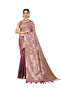Banarasi Silk Saree with All-Over Zari Floral Leaf Weaving & Tassels | Pre-Stitched Fall & Pico Included | - 2