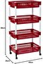 Multipurpose Plastic Trolley Vegetable Rack 4 Tiers - 6
