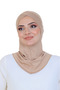 Cross Front Design Women's Sport Ready Turban Stretchy One-Piece Headscarf Dark Mink