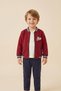 Baby Boy College Jacket, Henley Collar T-Shirt and Pants 3-Piece Set - 2