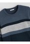 Mg Trend'En Indigo Crew Neck R Color Block Men's Knitwear Sweater - 6