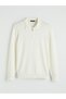 Southblue White Polo Collar Men's Knitwear Sweater - 5