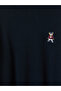 Xside Navy Blue Crew Neck Embroidered Men's Knit Sweater - 2