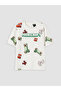 Lcw Kids Ecru Printed Boys Shorts Pajama Set - 4