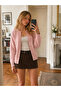 Jodie Crew Neck Buttoned Knitwear Cardigan Women's Pink - 6