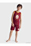 Lcw Kids Red Printed Boy's Shorts Pajama Set - 2