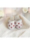 Ecru Heart-Shaped Plush Children's Home Slippers - 3