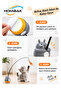 360 °   Movable Cat Toy Set with Flexible Rod and Feather Automatic Cat Play Set - 6