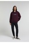 Relax Fit Hooded Printed Women's Purple Sweatshirt - 3