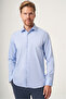 Dark Blue Italian Collar Oxford Slim Fit Easy-Iron Cotton Shirt 1004265270