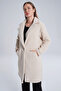 Beige Lamb Single Button Coat