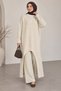 Women's thin hair weave detail pants set