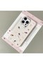 iPhone 16 Pro Max Compatible White Leather Textured Silicone Camera Protection Shock Absorbing Cartoon Dog Pattern Case - 2