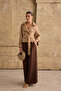 Women's Beige Suede Belted Pocketed Jacket - 2