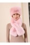 Trend Winter Eskimo Russian Slavic Style Faux Fur Plush Cloak Scarf Set