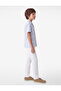 Pocket Detailed Loose Fit Short Sleeve Collared Oversize Striped Poplin Shirt - 3