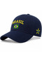 Brazil Star Printed Velcro Cotton Hat