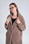 Sütlükahve Lamb Single Button Coat - 2