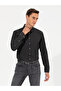 Black Slim Fit Long Sleeve Shirt 50250841-Vr046