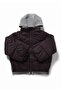 Regular Fit Hooded Zippered Lined Water Resistant Women's Purple Coat - 6