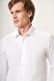 White Italian Collar Slim Fit Easy-Iron Cotton Shirt 1004265269 - 3
