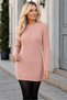 Women's Round Neck Long Sleeve Hair Braided Relaxed Cut Casual Stylish Powder Long Knitwear Sweater - 6