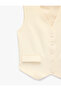 Pocket Detailed Buttoned V-Neck Sleeveless Blazer Vest - 7