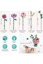 Building Blocks, Romantic Flowers Bouquet Building Set, 413 PCS Artificial Pink Rose and Euca - 5
