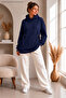 Women's Hooded Special Design Belted Striped Sweatshirt